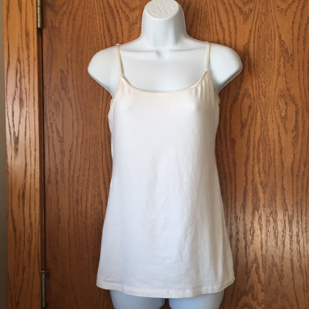 24” long white cami